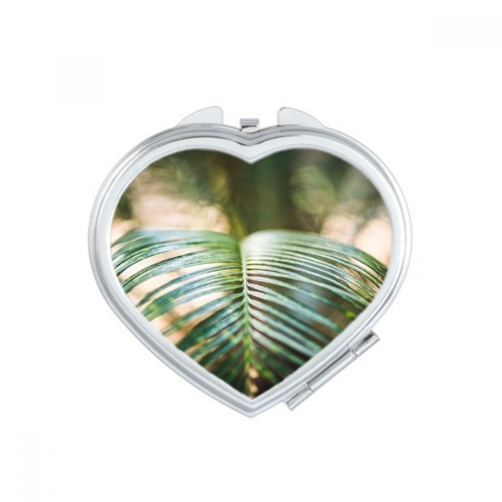 Miroir maquillage compact coeur végétal un cadeau artisanal mignon