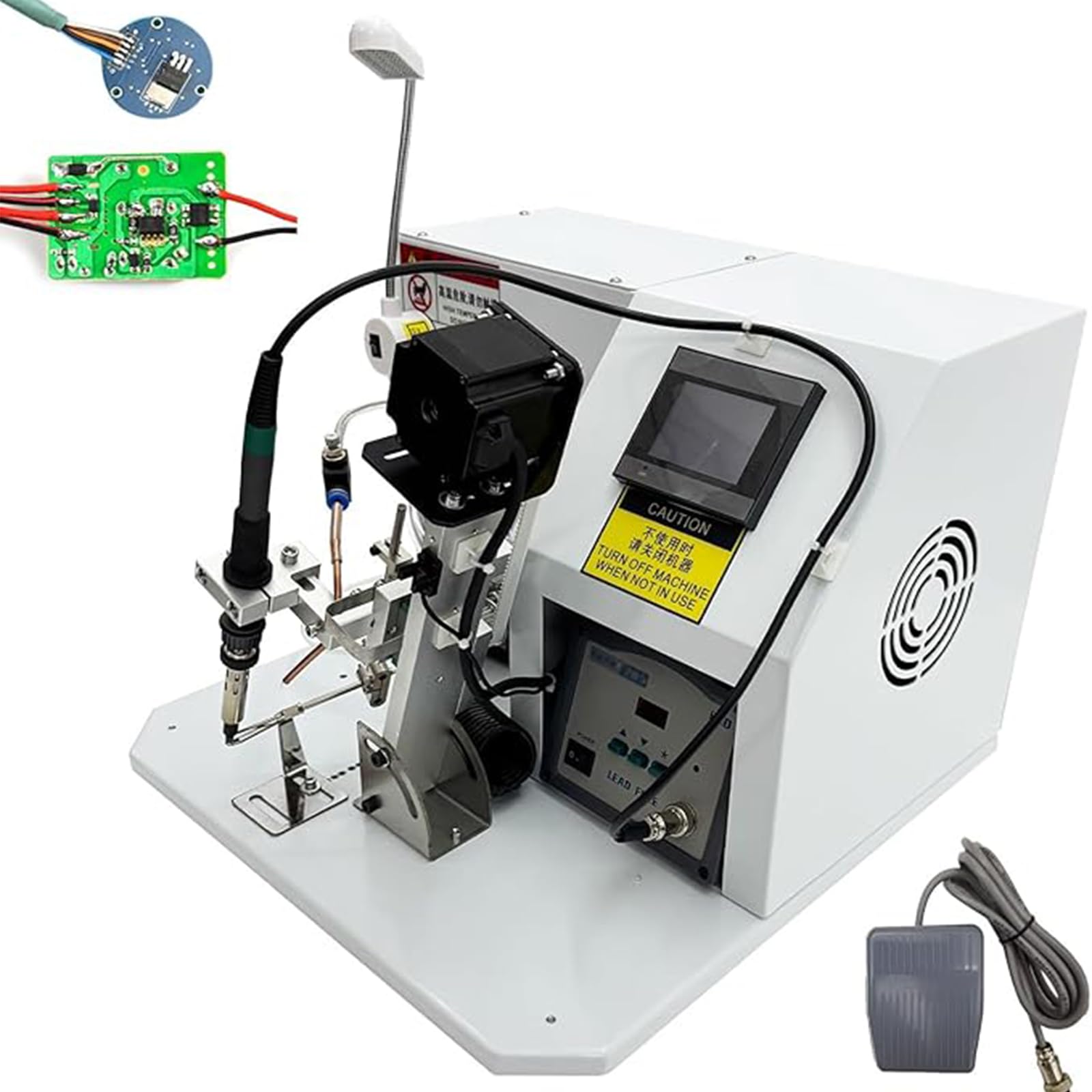 Máquina de soldar, pedal semiautomático con pantalla digital, ángulo ajustable para reparación de electrónica y proyectos de bricolaje, 220 V