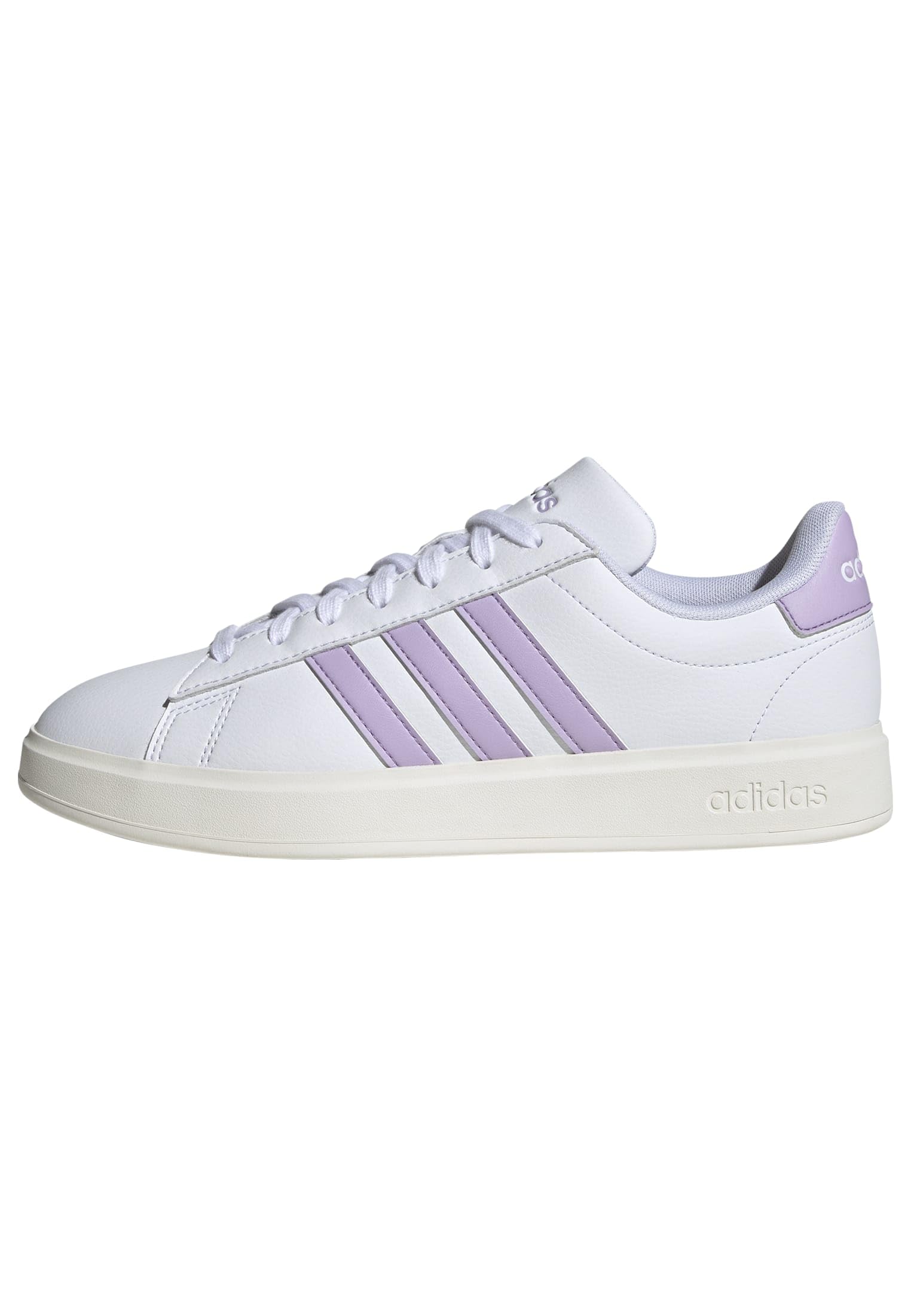 adidas Women's Grand Court Cloudfoam Lifestyle Court Comfort Shoes, FTWR White/Powder Plum/core White, 4.5 UK