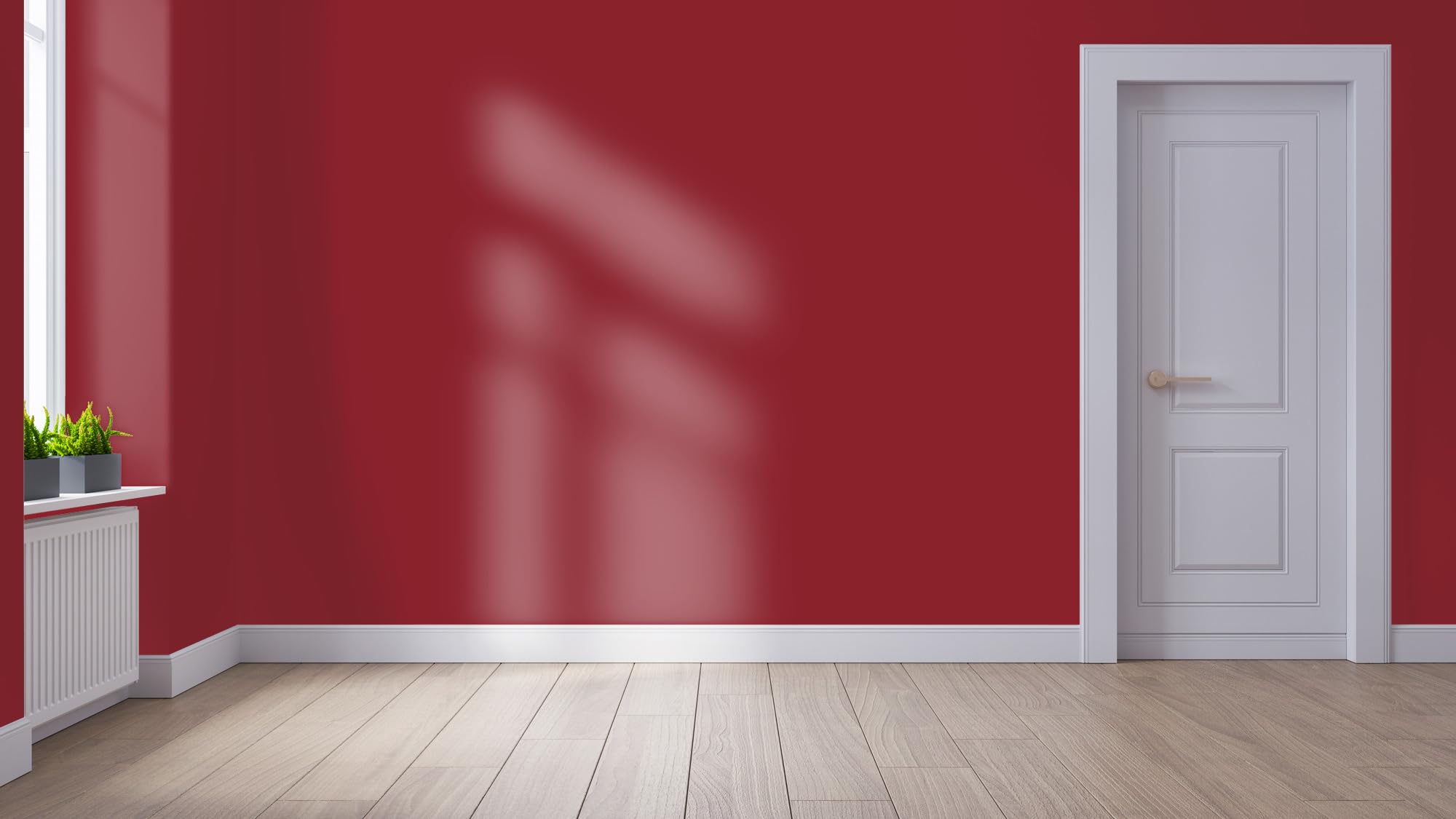 WALLCOVER hochwertige Wandfarbe für Innen | Rot | Skandinavisch | 1L für 40m² | Hochdeckende Innenfarbe (Klasse 1) in Schwedenrot Dunkelrot | Profi Qualität aus Deutschland