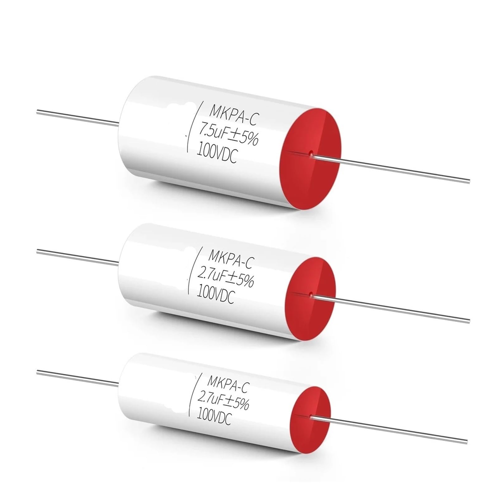 Kondensator do wzmacniacza audio 2 szt. Kondensator HIFI Audio z metalizowaną folią polipropylenową crossover 100 V (100 V 4,7UF)