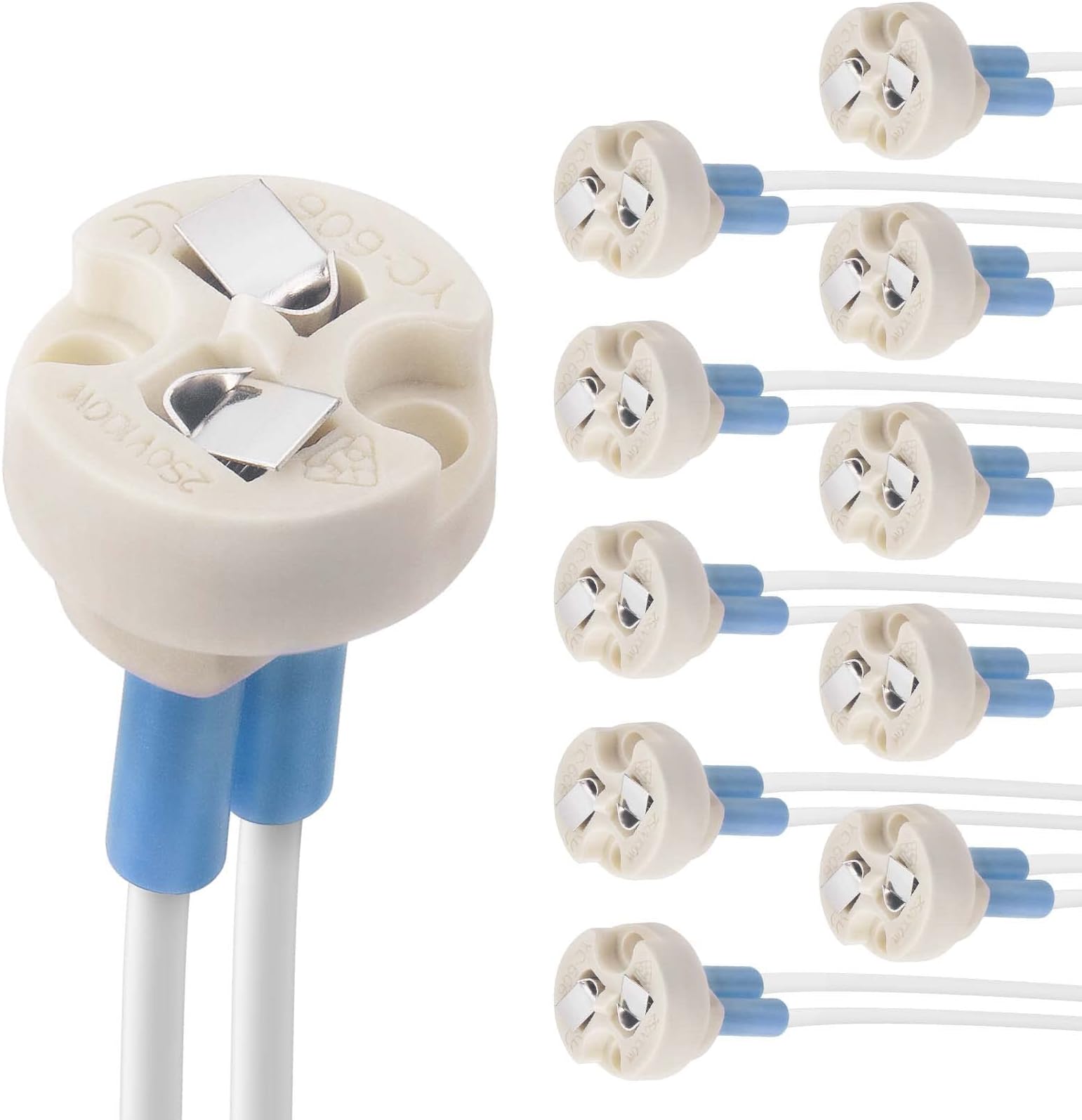 5 x MR16 MR11 G4 12v Low Voltage New Regulation Lamp Holders Made by Long Life Lamp Company