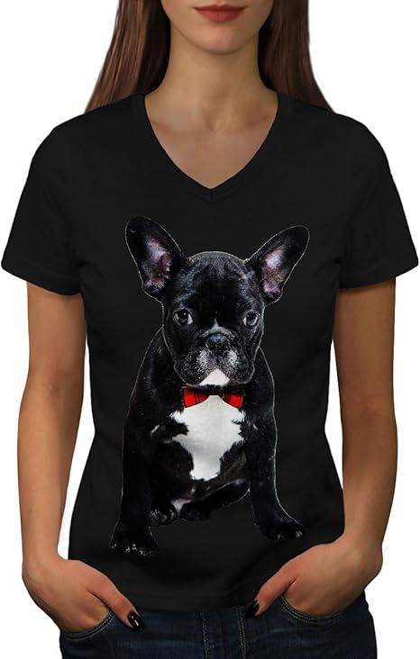 French bulldog t shirt women's Clearance