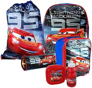 Disney Pixar® Cars 3 Back to School Sets Including Backpack, Messenger, Trainer Bag, Lunch Sets, Sports Bottle & Pencil Case (3PC Lunch Set: Lunch Bag, Lunch Box & Sports Bottle)