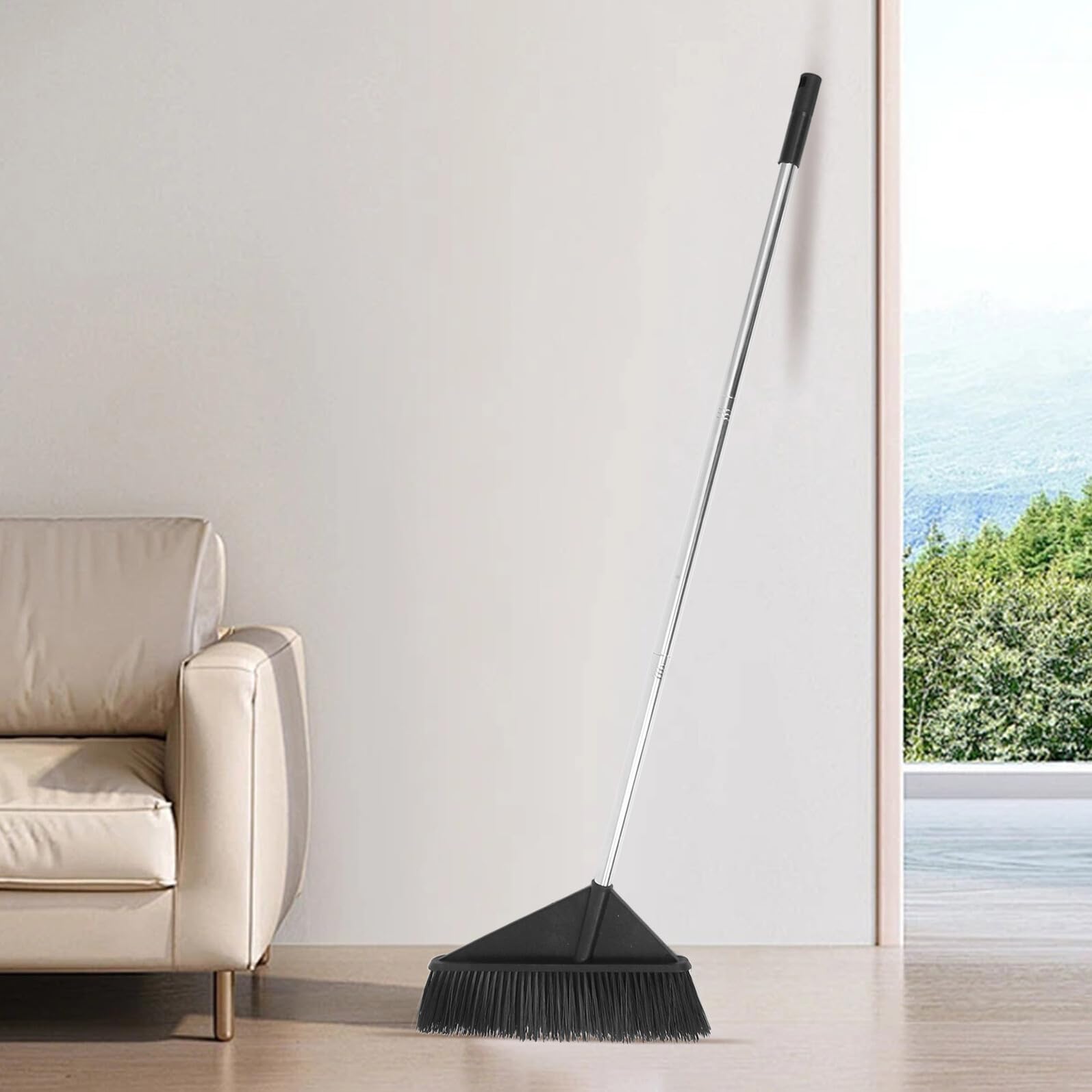 Toyvian Haushaltsbesen mit Steifen Borsten Langlebiger Langstiel für Innen Außenbereich Vielseitig für Garten Büro Betonböden Robustes Design für Effektive Reinigung