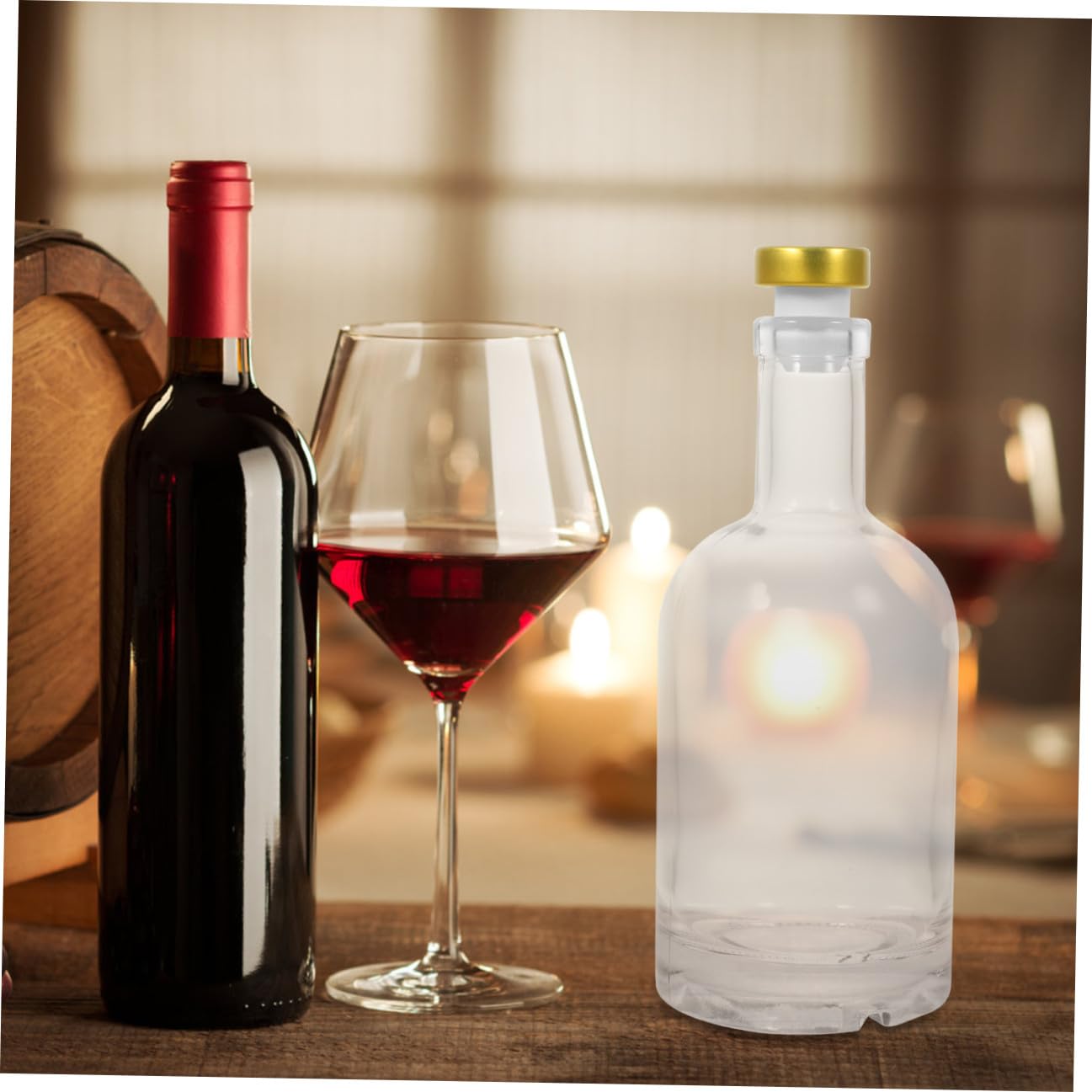 Pack Dickwandige Glasflasche 375ml für Spirituosen und Wein