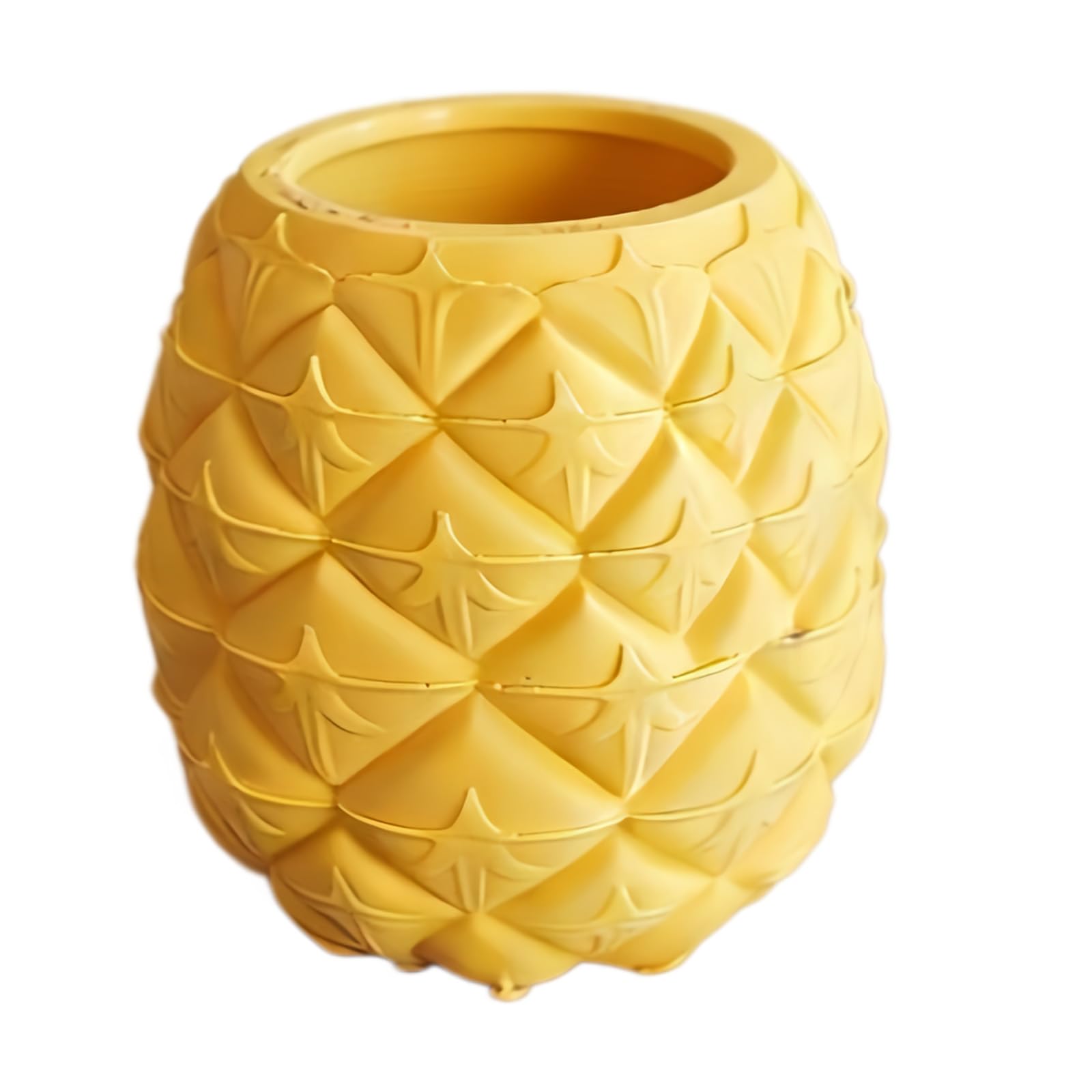 Pffiocix Stylish Pineapple Themed Desk Organizers Creative Crafted Flowerpot Container for Pens or Succulents Makeup Brush Organizers