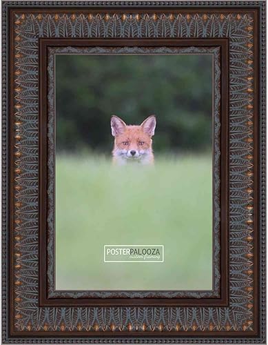 Miniatura 2 de Marco de 18 x 24 pulgadas, color bronce dorado, moldura de 3 pulgadas de ancho, marco de fotos de madera maciza con plexiglás acrílico UV, parte