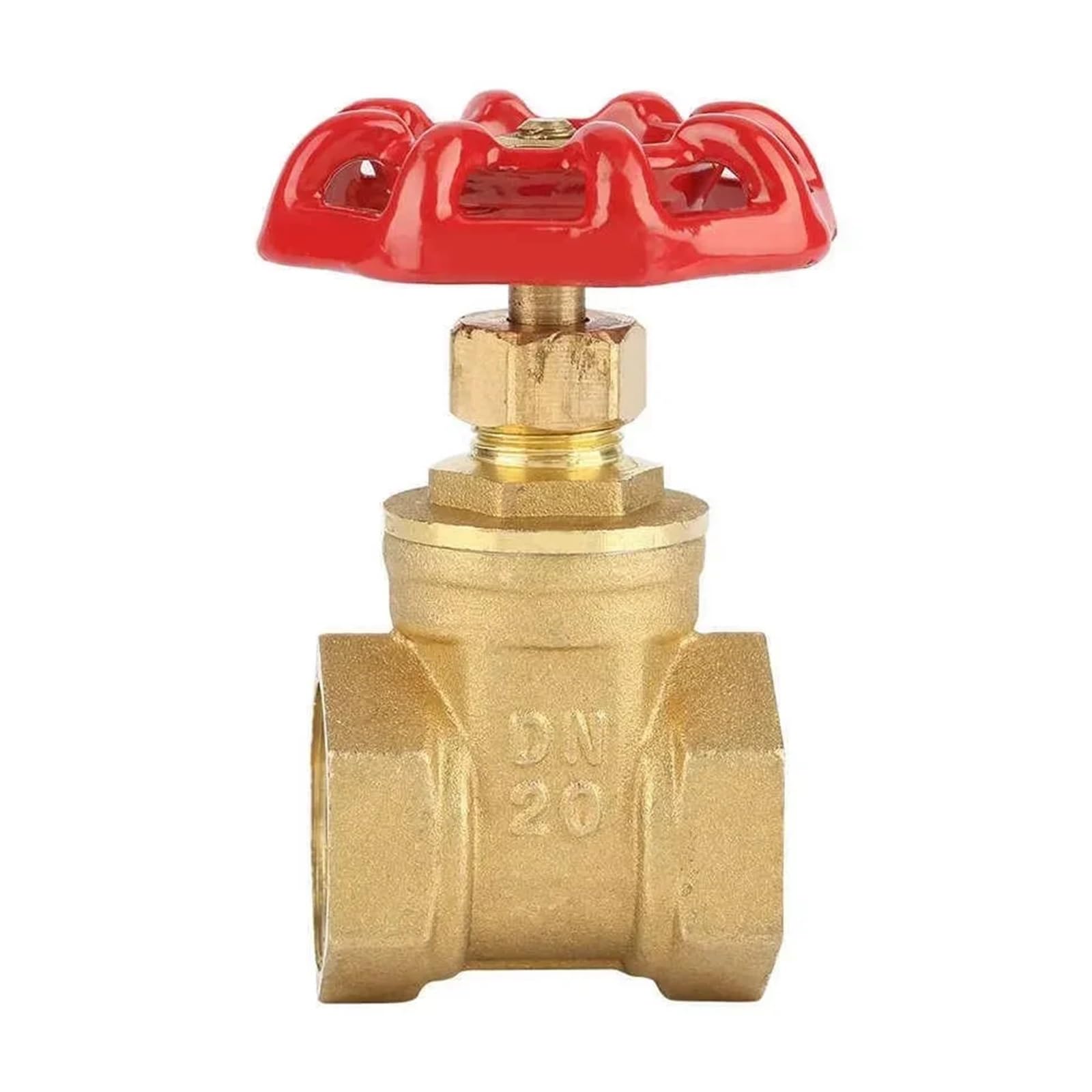 1PCS Female to Thread Two Way Brass Gate Valves DN15 20 25 Water Valve Switch Internal(1 Pcs,1")