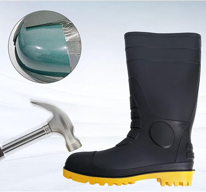 Amazon | [Taopagii] 安全靴 PVC製 安全長靴 耐油 鋼つま先 つま先保護