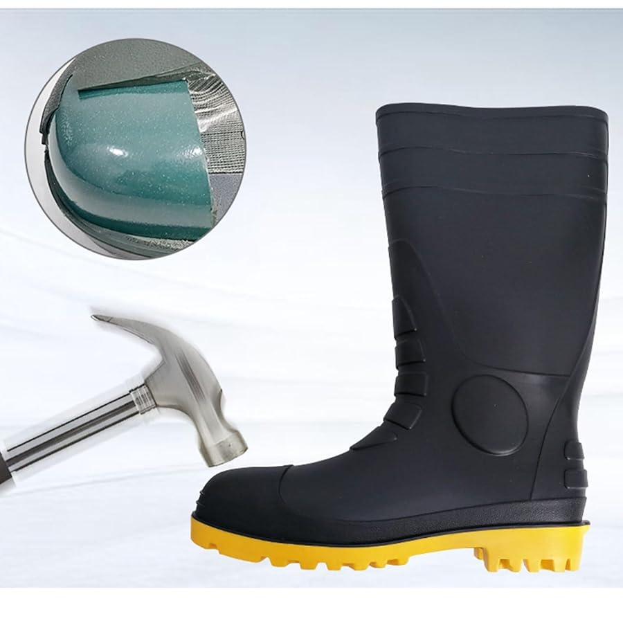 安全長靴 Amazon | [Taopagii] 安全靴 PVC製 安全長靴 耐油 鋼つま先