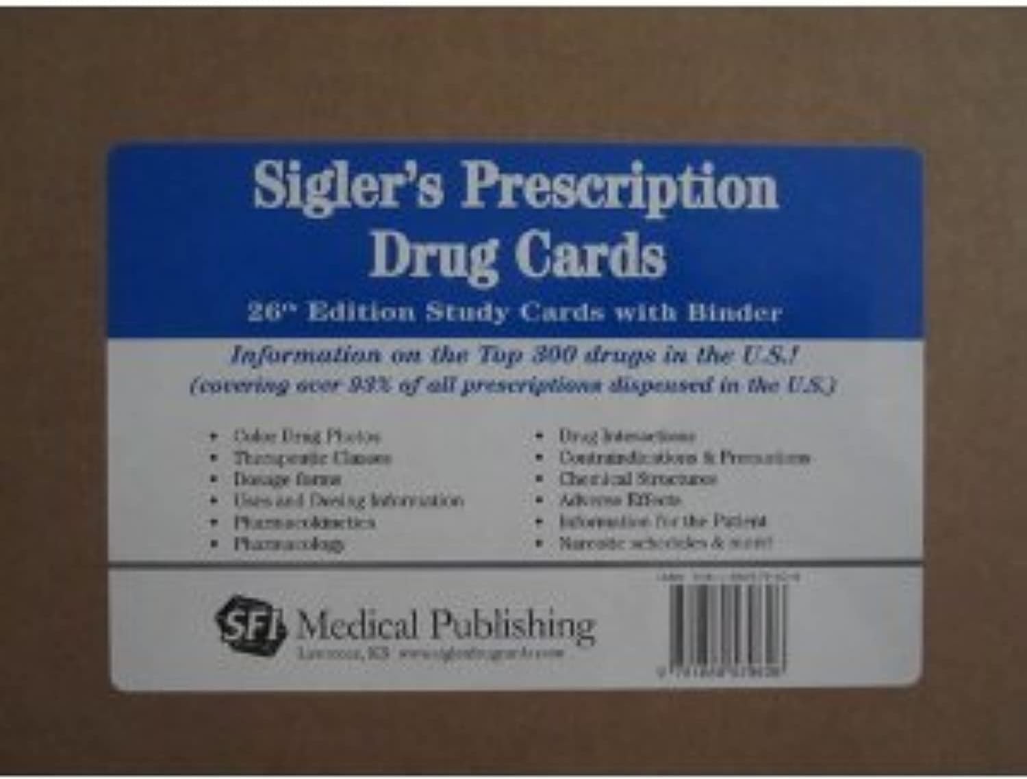 Sigler's Prescription Drug Cards: Study Cards with Binder (Sigler, Sigler Prescription Drug Cards) Cards – August 1, 2012
