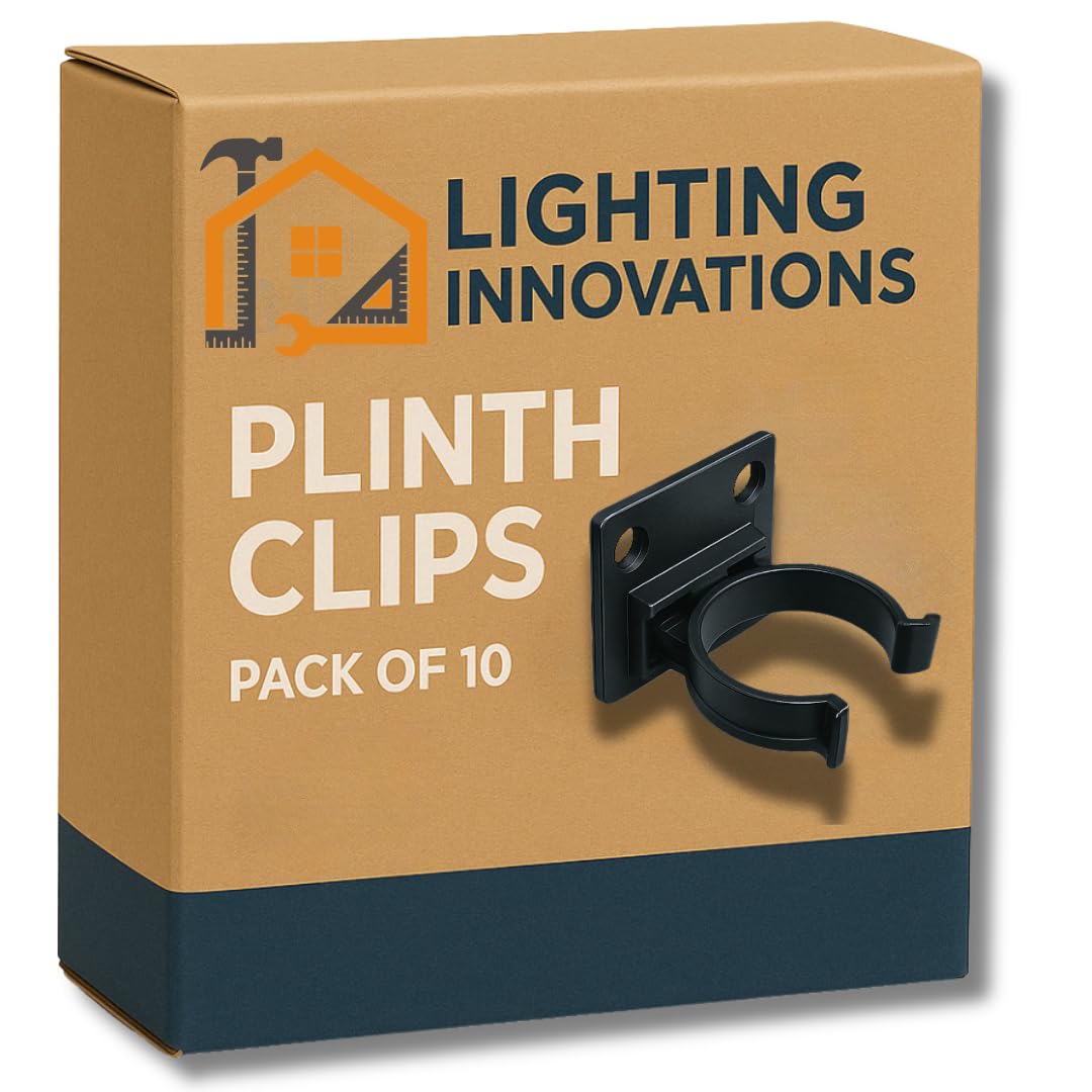 Lighting Innovations10 x Kitchen Plinth Leg Clips & Brackets Kick Board Plastic FITS 32MM Dia Leg