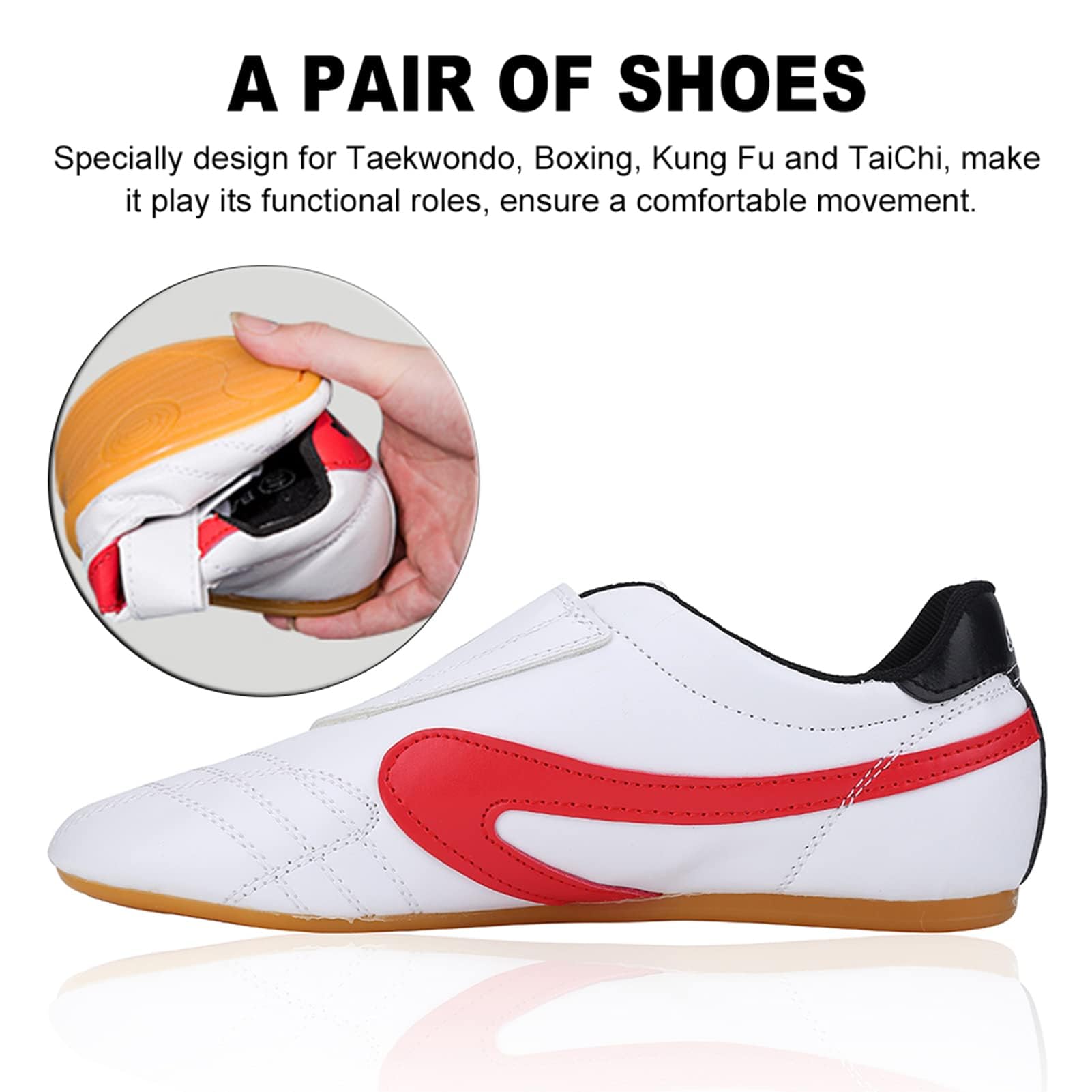 Chaussures de Karaté pour Hommes, Chaussures Tai Chi, Unisexe Taekwondo Boxe Kung Fu Tai Chi Sport Chaussures de Sport pour Enfants Adultes Hot