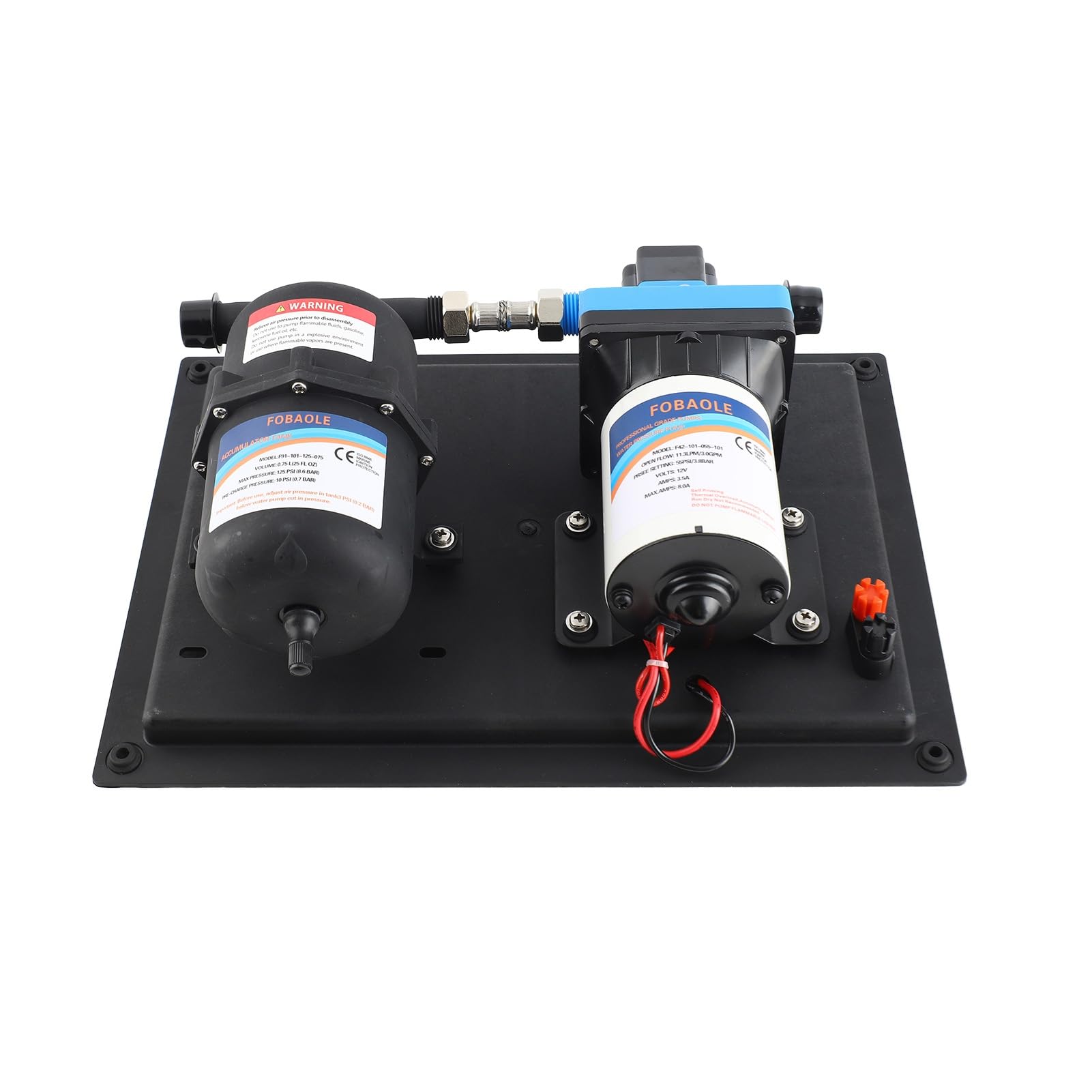 Dioche Bomba de Agua para RV DC 24 V 3,5 GPM 45 PSI Bomba de Diafragma de Agua Dulce con Interruptor de Presión y Tanque para RV, Remolque de Viaje, Cocina, baño: Fácil Instalación, Duradera y (12V)