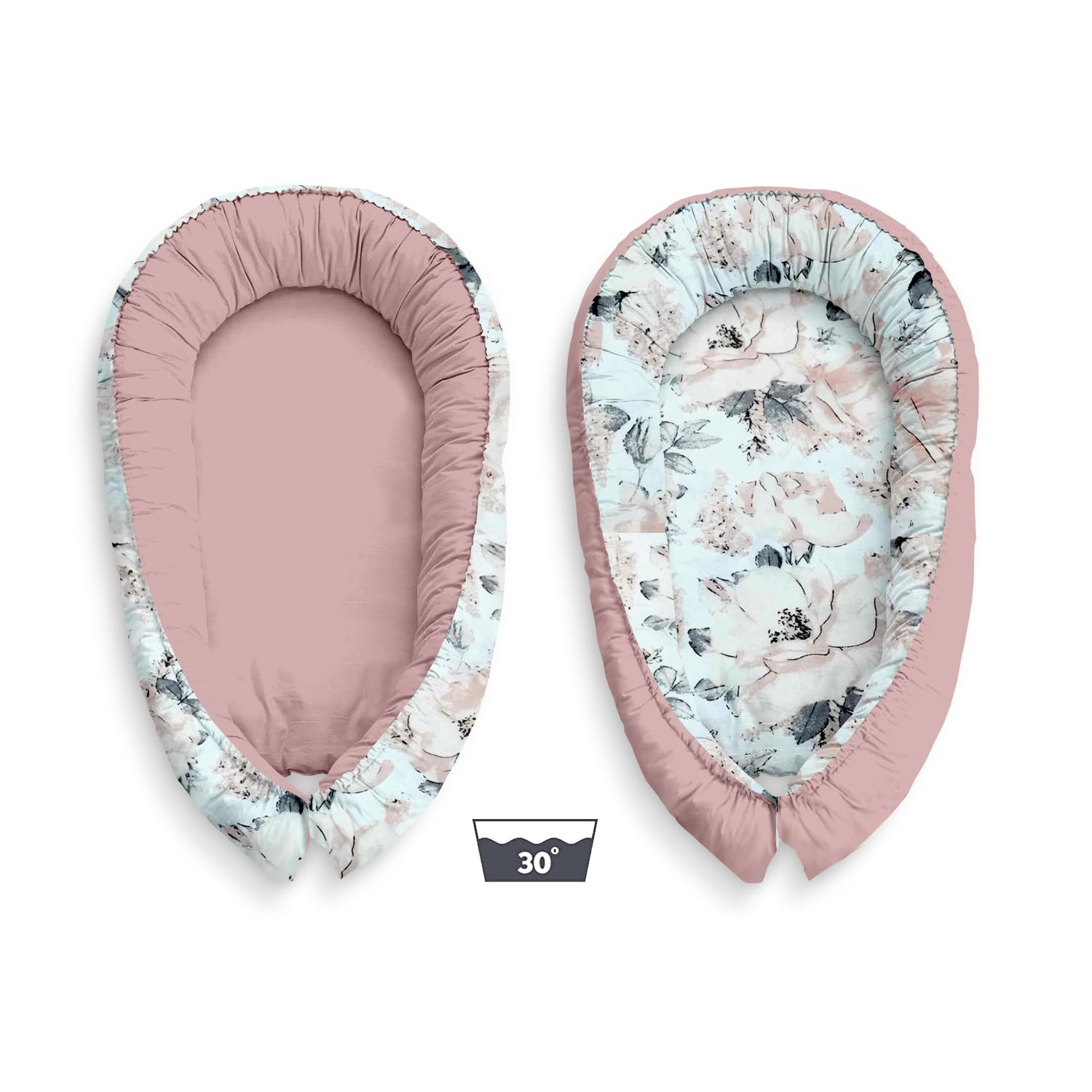 Multifunctioneel Babynest Cocoon Baby Bumper Reiswieg 100% Katoen Anti Allergisch Prachtig Gevoerd Met Naam En Datum Geborduurd Ideaal Cadeau 751239638