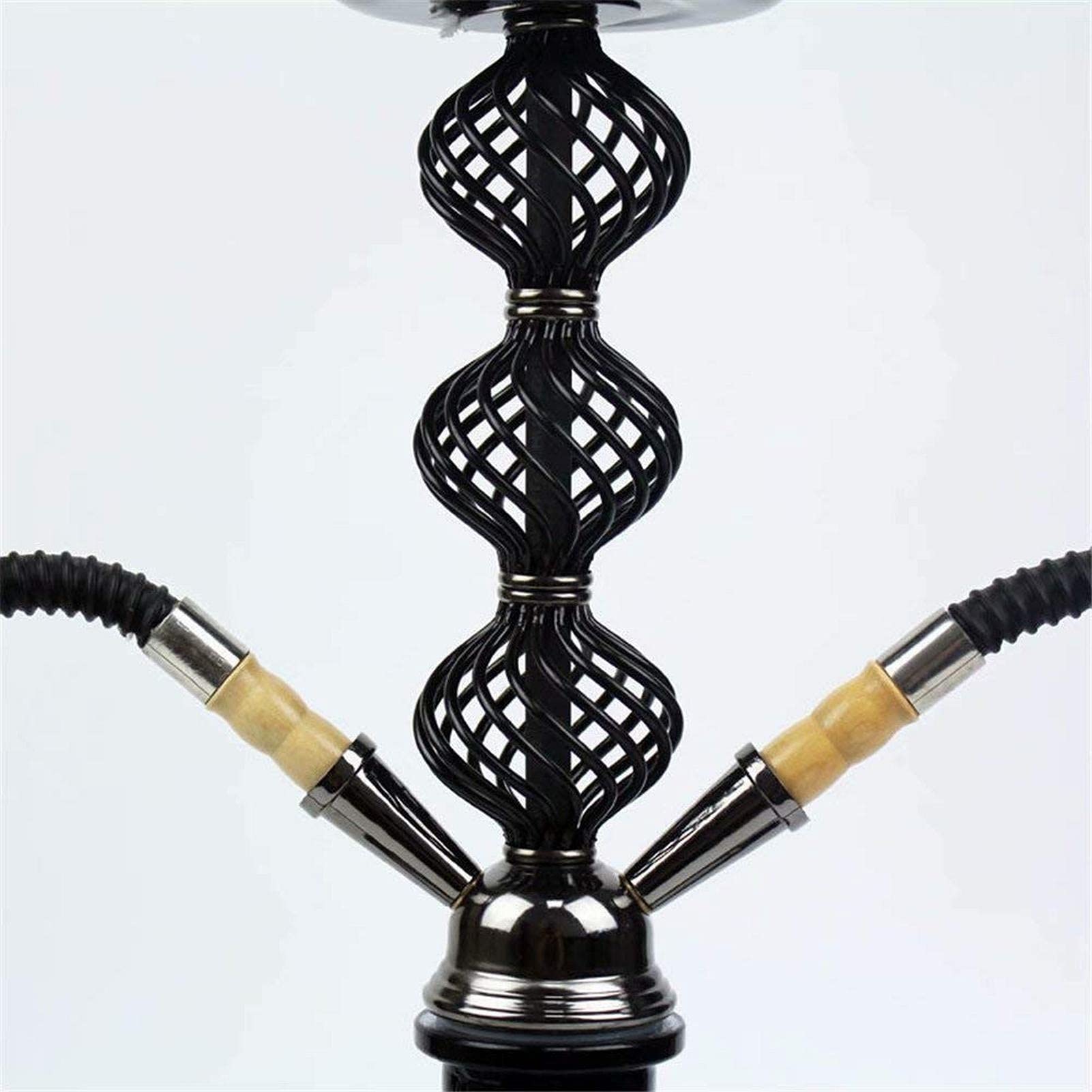 Juego De Cachimba De Lujo, Poste Medio Desmontable De Aleación Base De Vidrio, 2 Mangueras, Juego Combinado De Cachimba De Vidrio