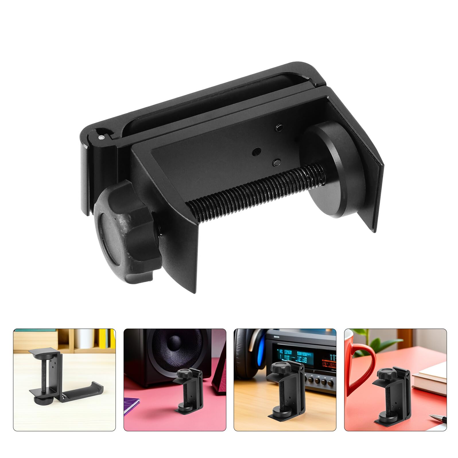 2pezzi Supporto per Cuffie da Scrivania Gancio Pieghevole per Cuffie Over-ear Supporto Regolabile per Tavolo Organizzazione senza Ingombri