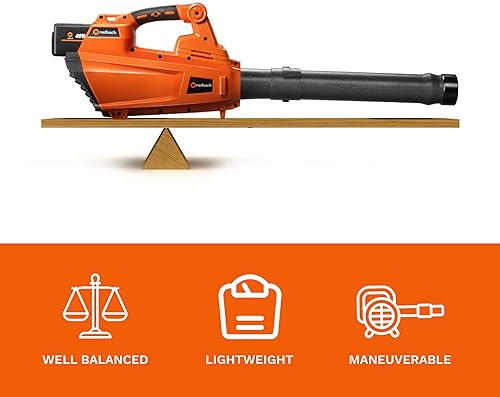 Miniatura 7 de Redback - Soplador de hojas de 40 V, 122 MPH  385 CFM, herramienta de motor sin escobillas solamente