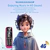 J60 - أصغر هاتف محمول في العالم بسعة 4 جيجابايت - هاتف صغير للموسيقى Mp3 (أسود)