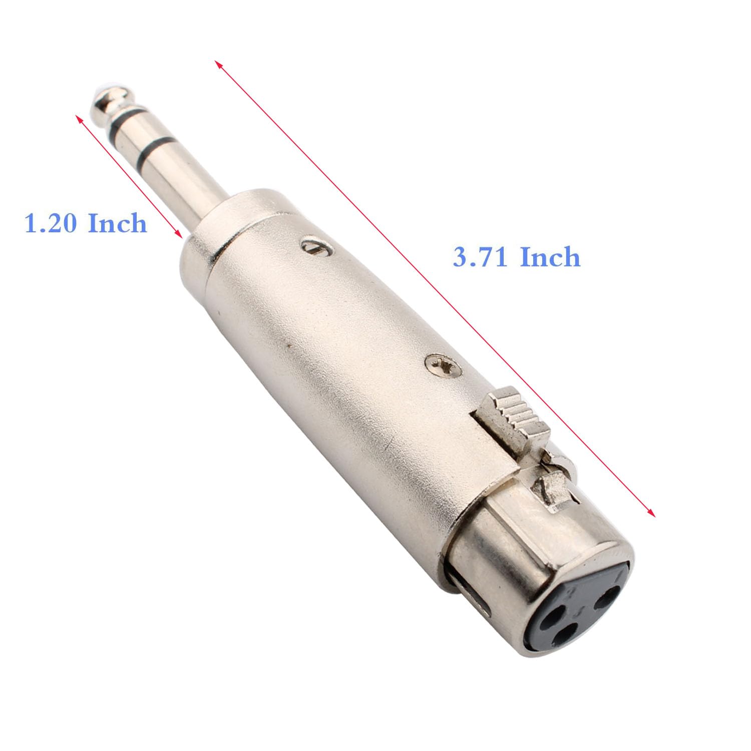 VISSQH 2 pcs XLR Male to 6.35mm Female Adapter & XLR Female to 6.35mm Male Adapter,for Microphones,Amplifiers,etc - Image 3