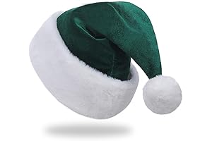 Exquisite Green Velvet Santa Hat