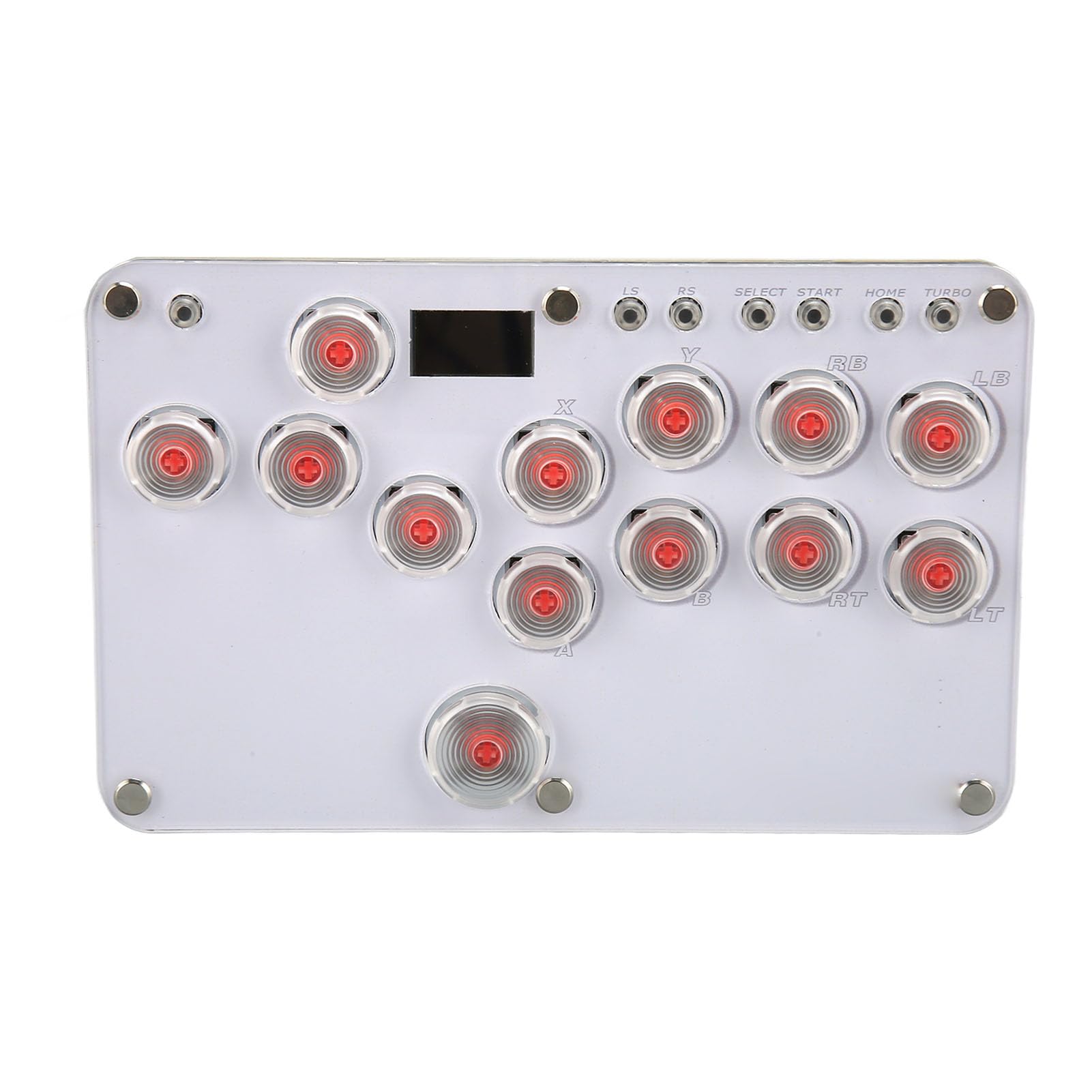 KUIDAMOS Controller Fighting Stick con Luce LED RGB per Un'esperienza di Gioco Migliorata per PC Bianco