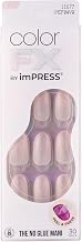 KISS imPRESS Color FX No Glue Mani 30 Pcs Press On Nails, Medium False Nails, Metallic Chrome & Cat Eye, Peel & Press, Hassle-Free Removal, Includes Manicure Stick, Prep Pad & File (Focus, Medium)