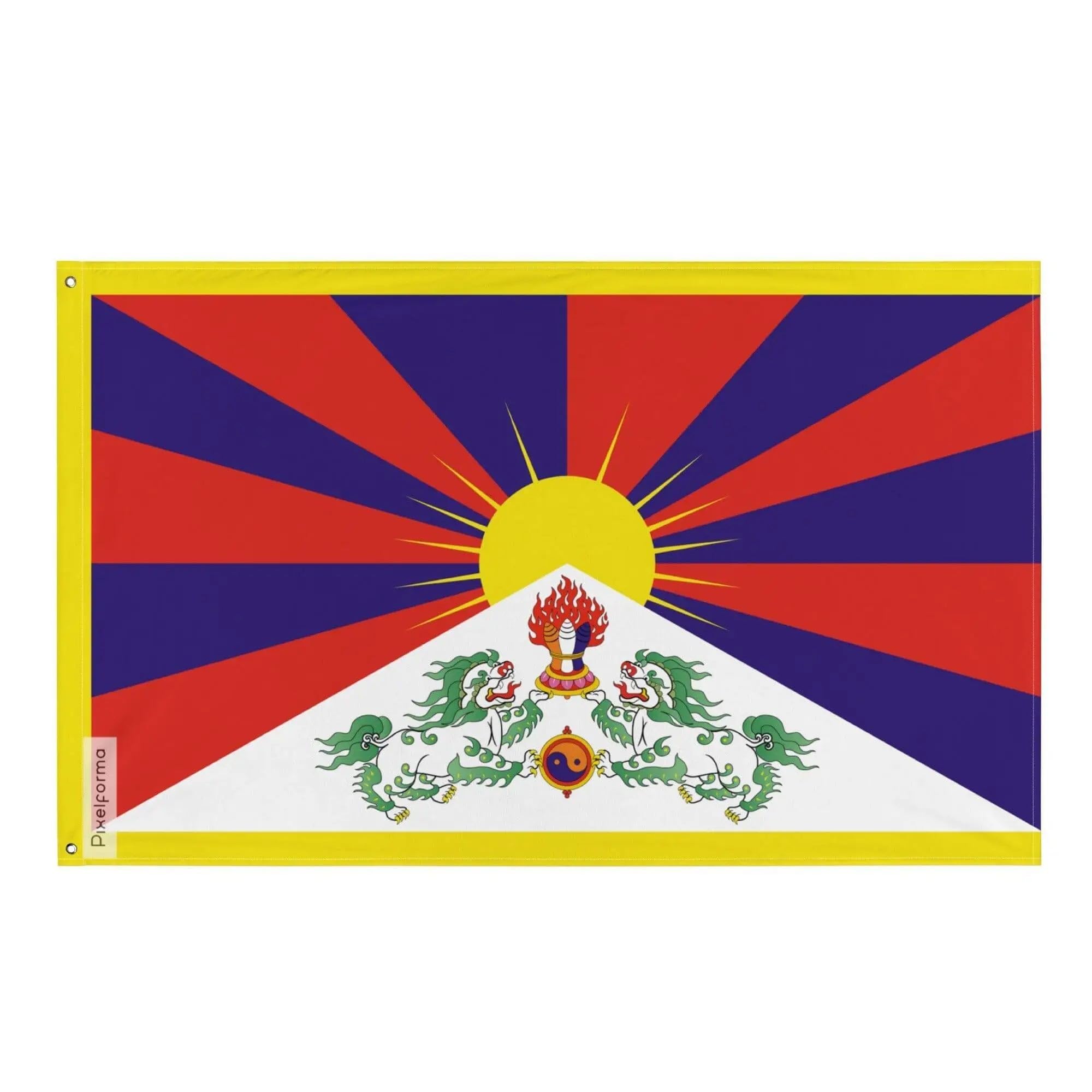 Drapeau du Tibet facile à suspendre 120x180cm polyester pour événements