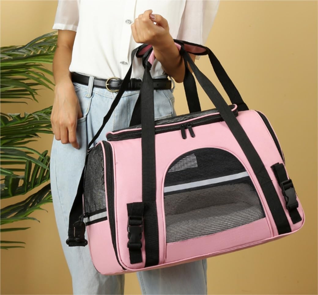 Zaino Animali Zaino per Animali Domestici Elegante E Comodo, Frontale Regolabile Confortevole per Borsa da Viaggio per Cani Gatti Animale(E)