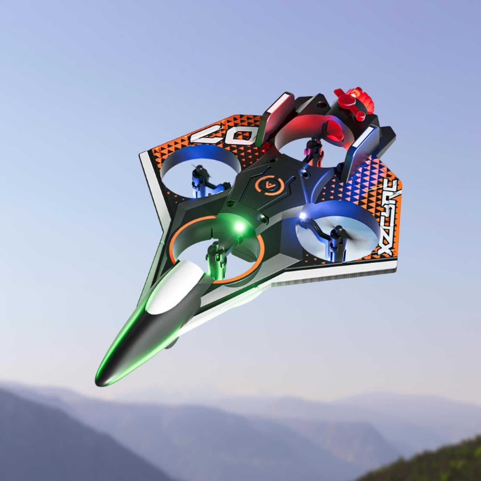 Aeroplani Radiocomandati in Schiuma per Bambini, Alianti Radiocomandati con Luce E Spray, Facili da Pilotare, Rosso