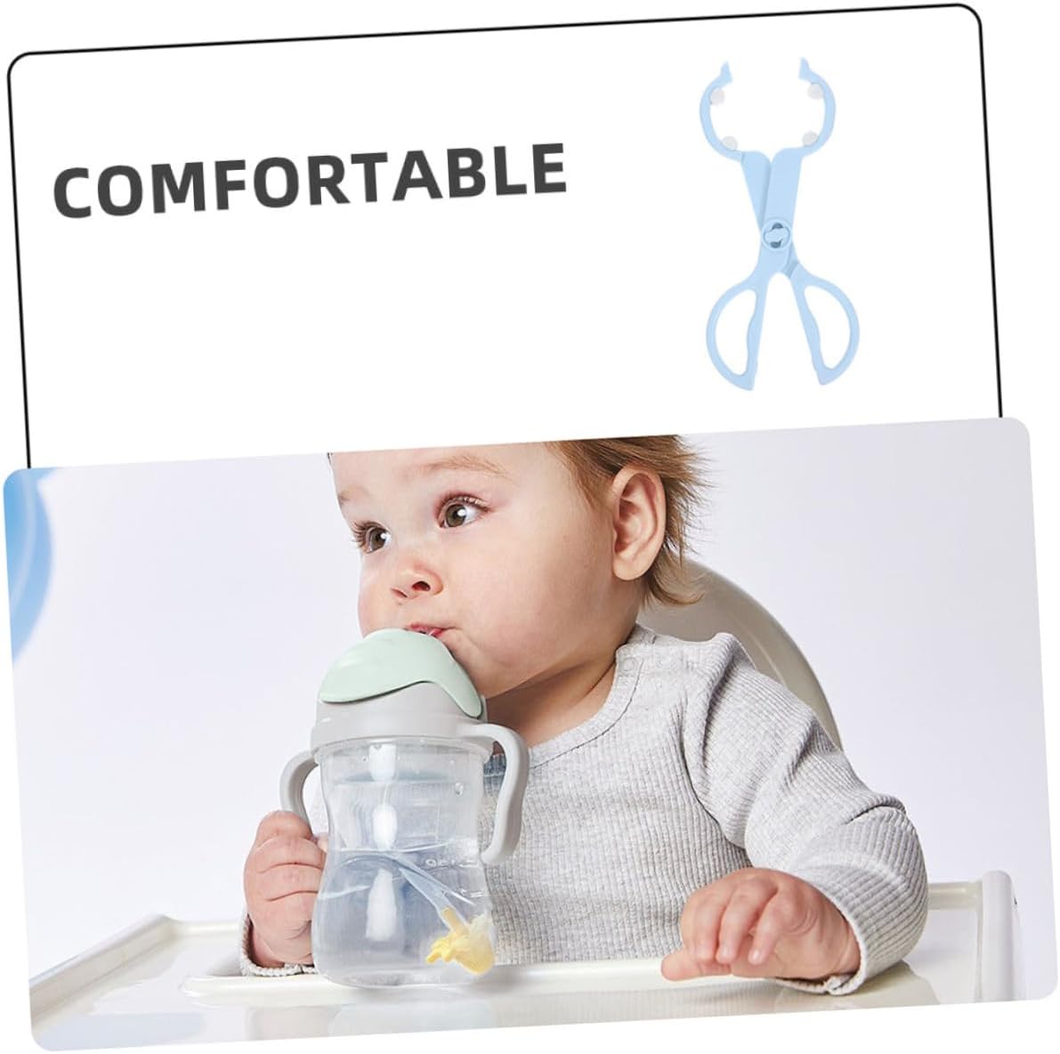 Abaodam 2Pcs Bottle Clip Multi Function Slip Feeder Tongs Heat Resistant Reusable Plastic Gripper for Milk Bottles for Newborns and Travel Use
