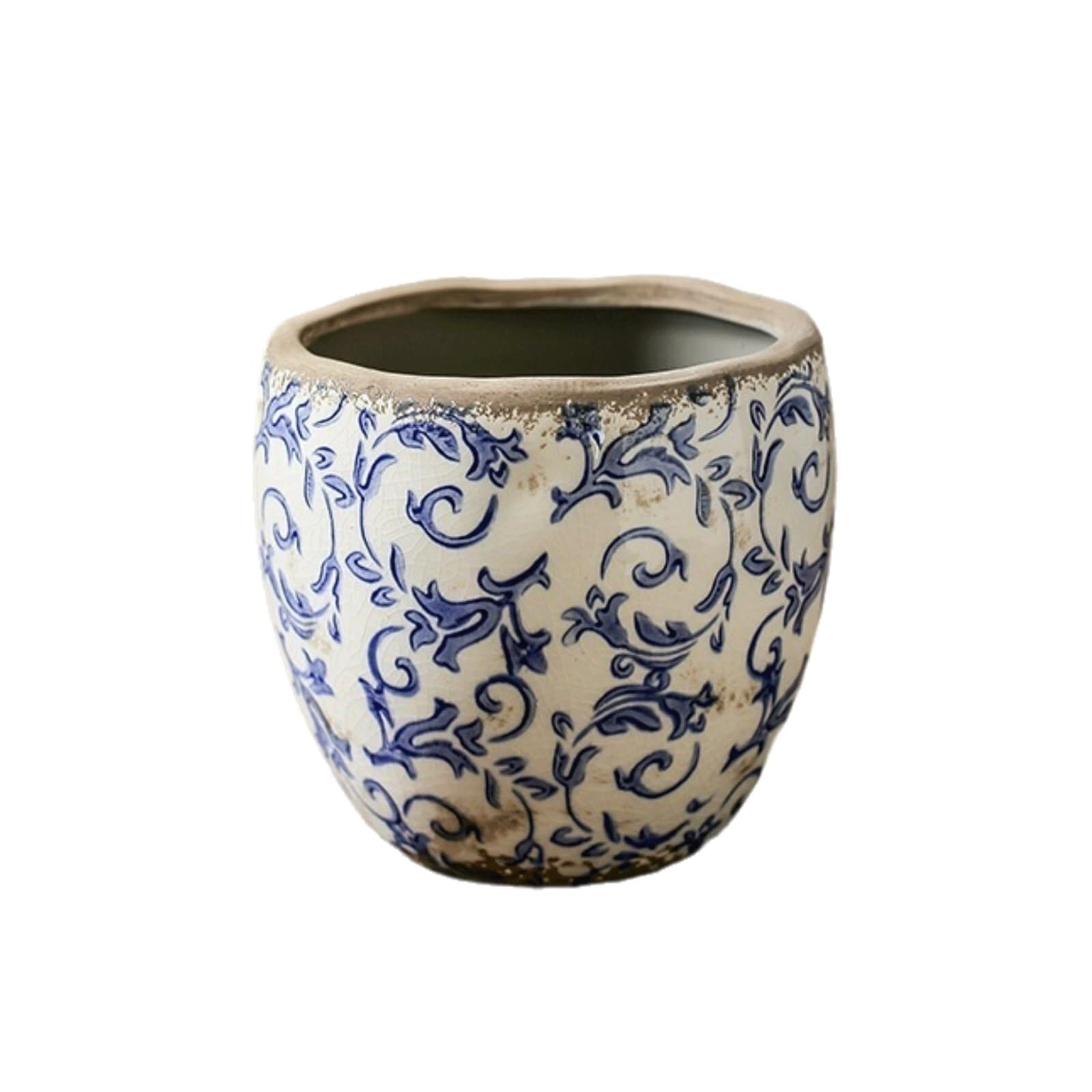Vintage doniczka doniczka ceramiczna doniczka na kwiaty roślina wewnętrzna idealna do sadzarek do roślin dekoracja ogrodowa (15 cm)