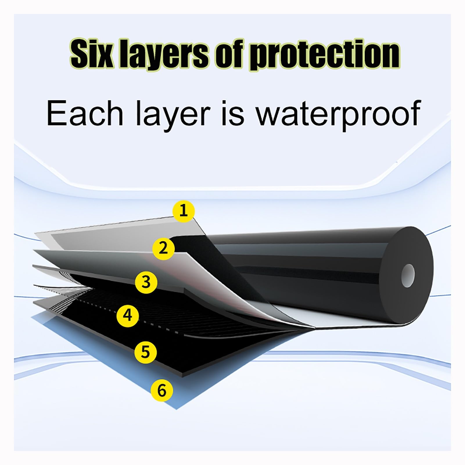 Cinta autoadhesiva for asfalto, cinta reparadora de juntas, impermeable y resistente a la intemperie, for reparar grietas en techos de asfalto.(W50cmXL500CM)