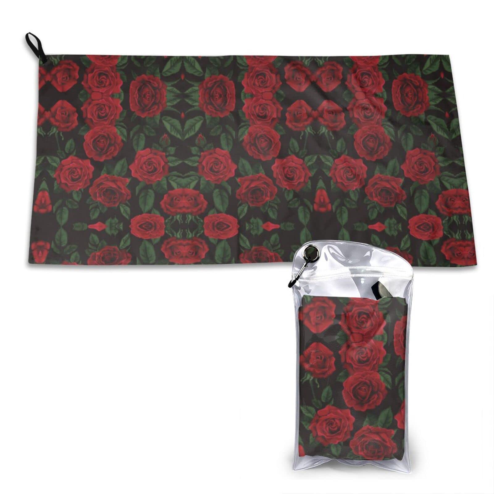WXWJSHMGC Roses Background Print Cooling Towel, Gym Towel,Cooling Towels For Neck, Soft Breathable Travel Cool Towel,Sports Towels For Gym,Camping