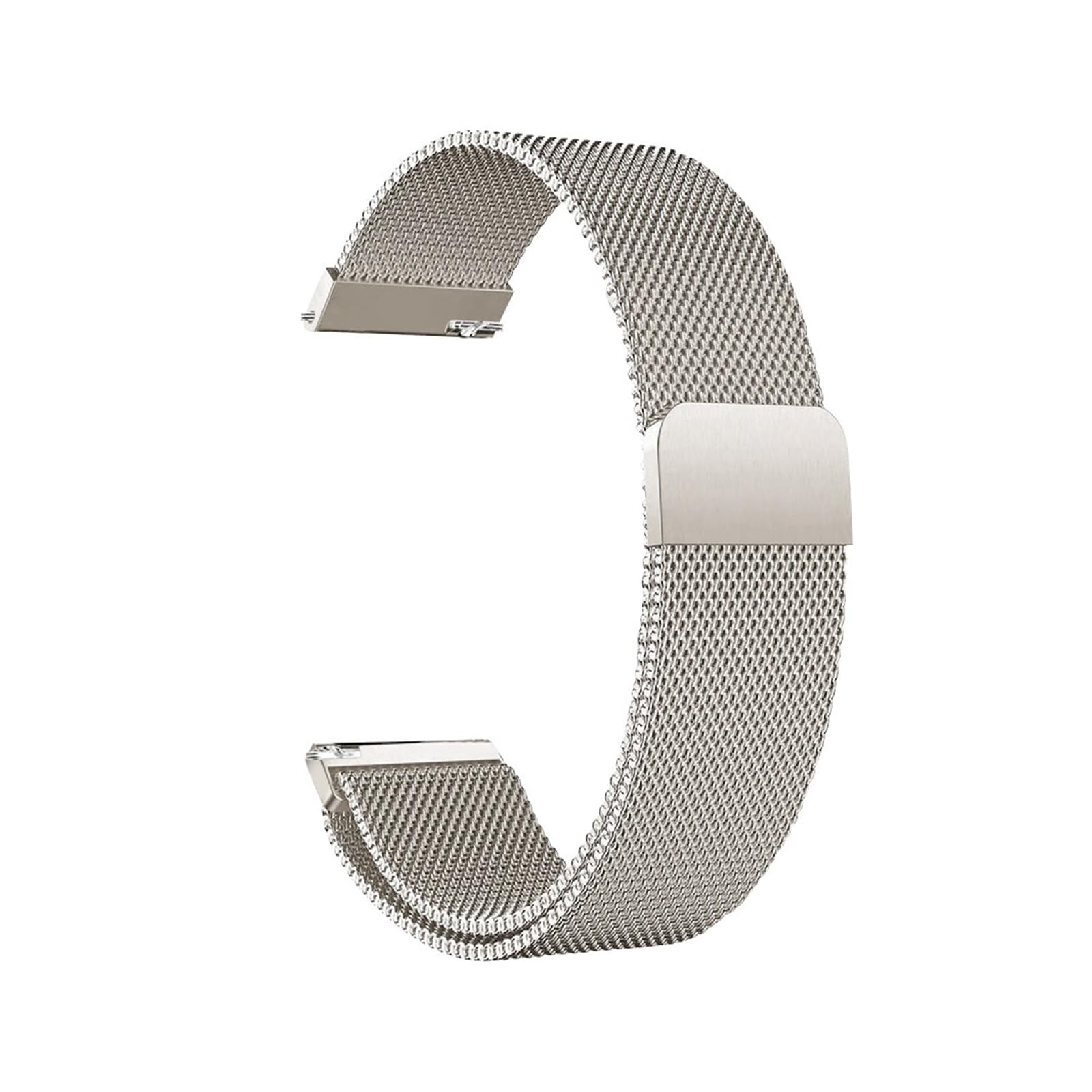 Bracelet de montre magnétique 20 mm 22 mm pour Samsung Galaxy Watch 7 6 5 4 Classic 42 46 47 mm Gear pour S3 GTR avec fermoir pliable sécurisé en métal (titane, 22 mm)