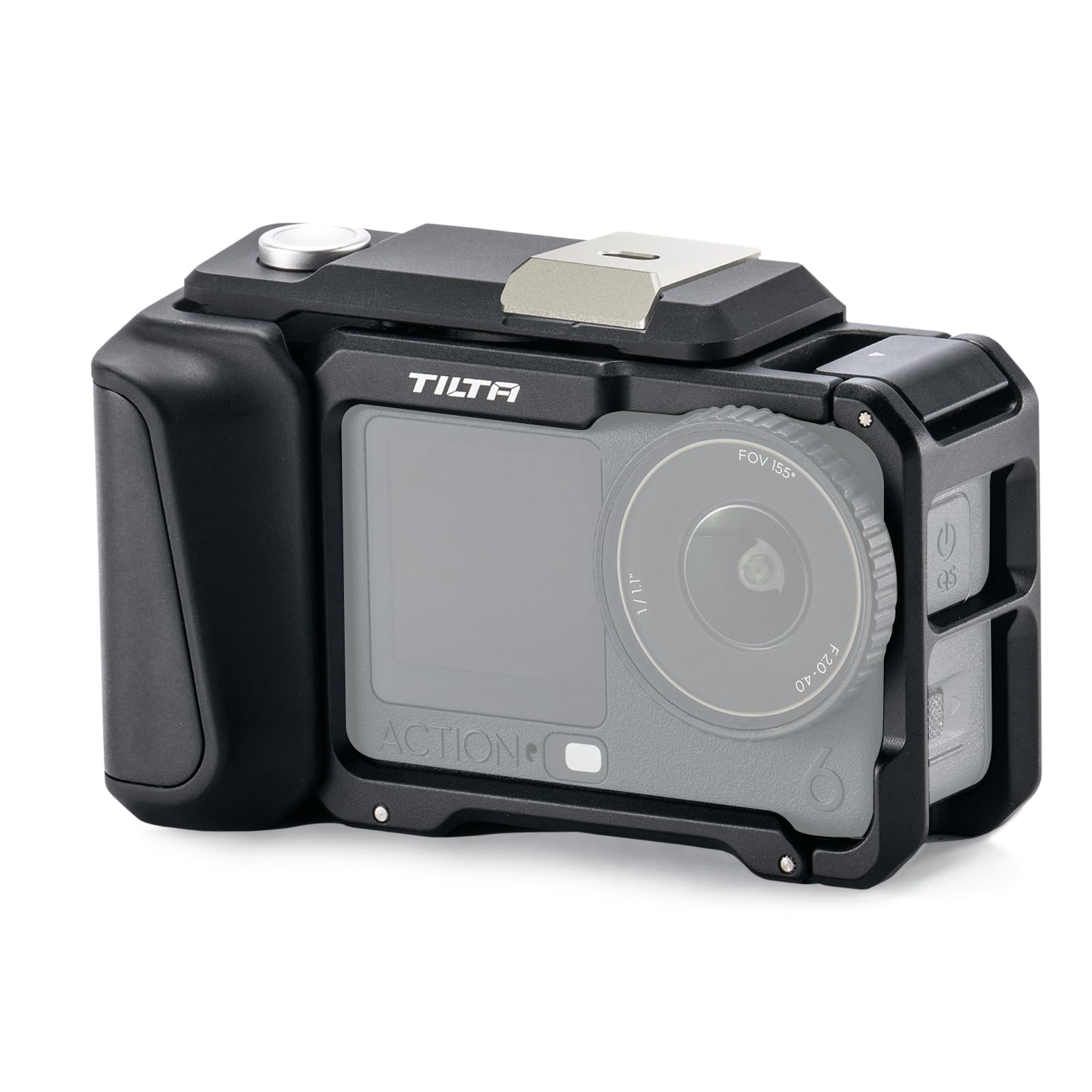 Tilta Action 6 Cage, Kit Street Snap con Jaula para Cámara y Asa Compatible con dji Osmo Action 6 - Negro TA-T95-B-B
