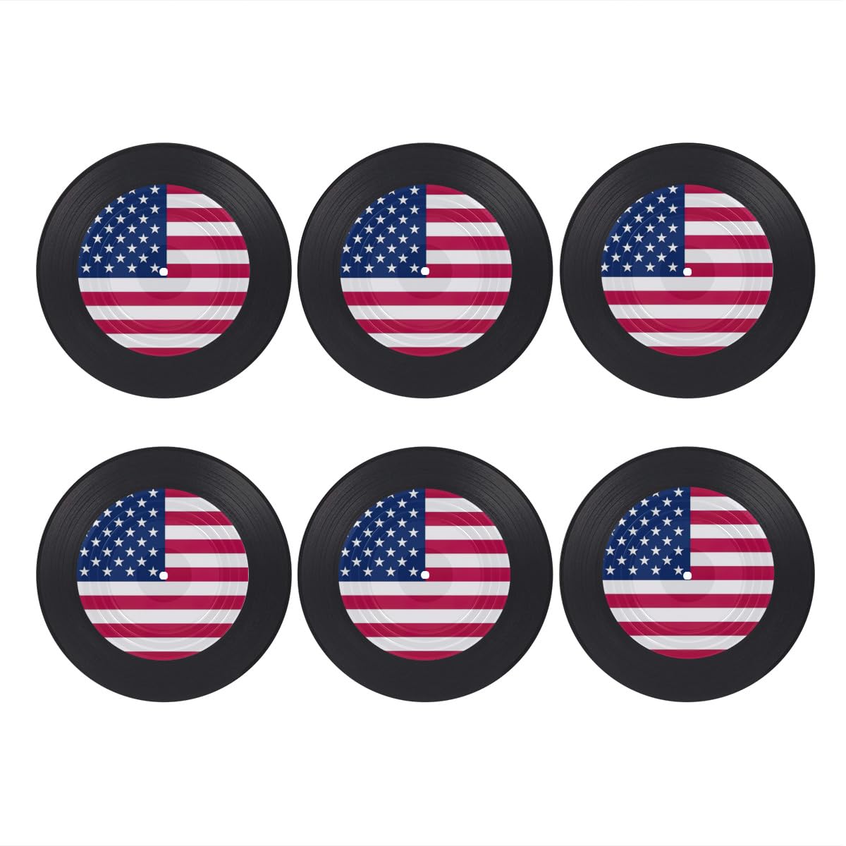 カントリー食器星条旗柄コップ＆コースター