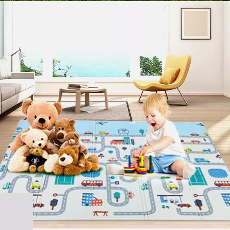 Skylofts Waterproof Double Side Playmat for Babies Crawling Mat for Kids Picnic Baby Mat/Playmat for Kids (Large Size Random Print) with Zip Bag (120 cm x 180cm) (150cm*200cm XPE) - Image 2 thumbnail
