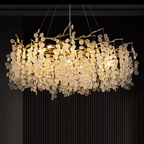 ORIOM LIGHT Bethany Round Chandelier | Gold Branches & Falling