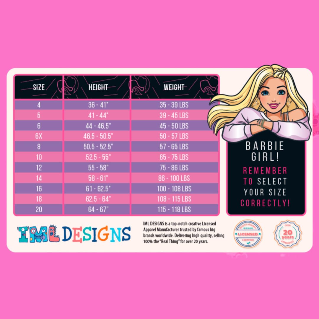 Barbie Mädchen 2-teiliges T-Shirt und Shorts Set – Logo-Grafikdruck-Design – leichte Sommer-Outfits für Kinder
