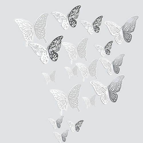 Decoración de pared de mariposa 3D, calcomanías de arte de pared de bricolaje, calcomanías de pared de mariposa de papel extraíbles, decoraciones