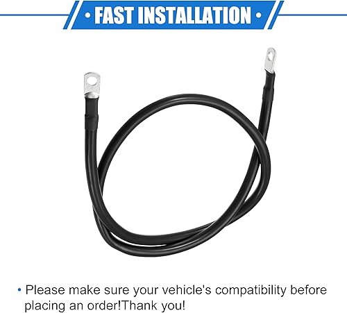 Miniatura 7 de VekAuto 1 par de cables inversores de batería de cobre, calibre 4 AWG, cable de batería de 3 pies, universal para automóvil, vehículo, RV,