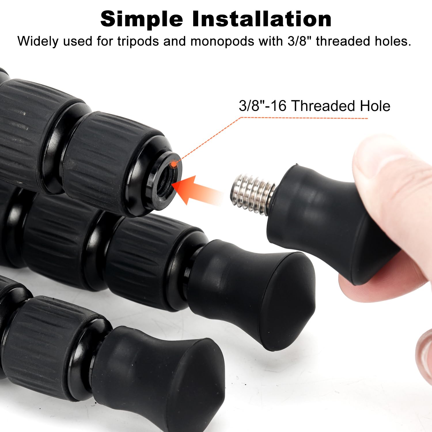 Amazon.com : 3 PCS Tripod Feet Universal Anti-Slip Rubber Foot