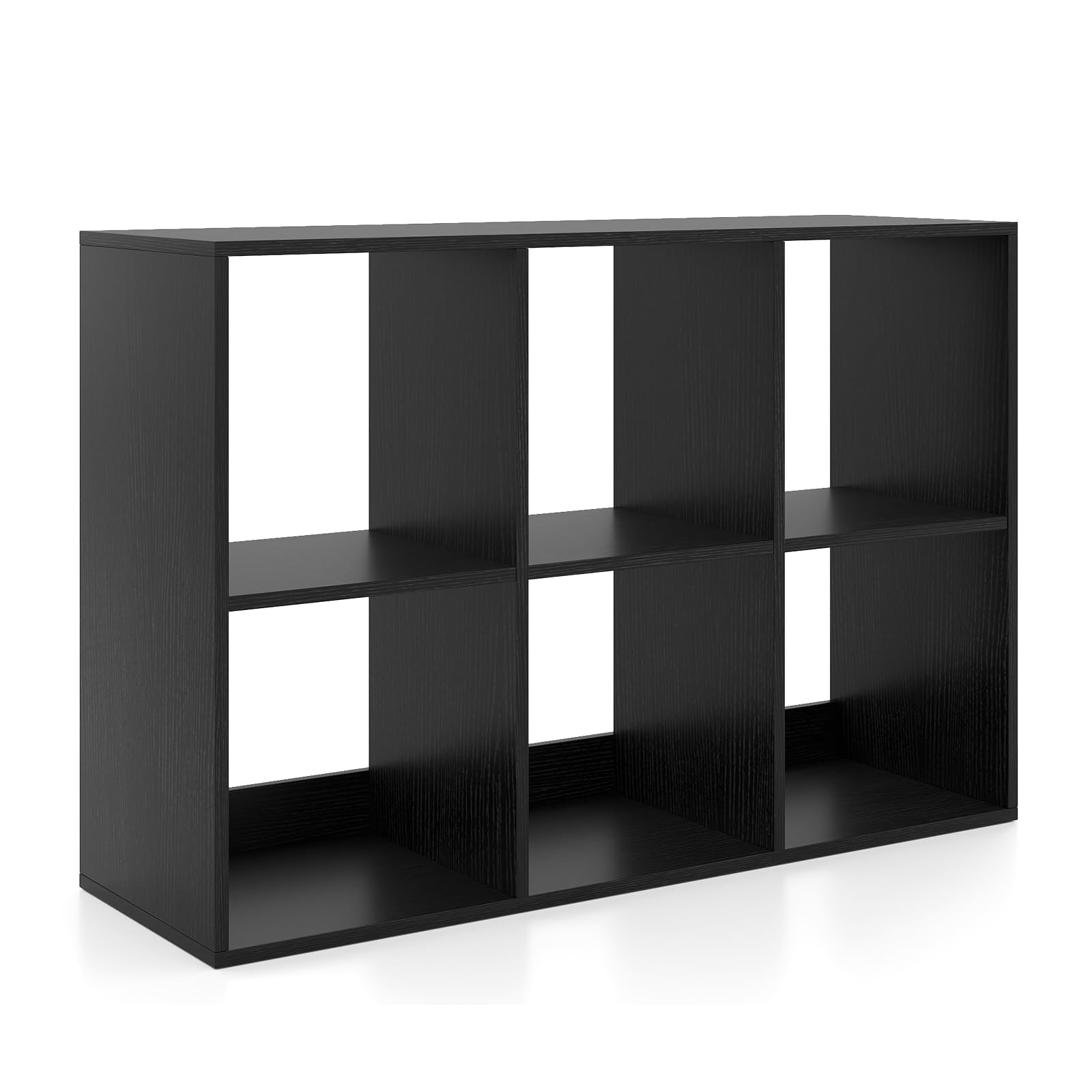CASART Cube Storage Unit, Open Shelf Bookcase with Anti-Tipping Kits, Modern Compact Display Bookshelf for Living Room Study Office (Black, 6-Cube: 104 x 33 x 70cm) — image 1