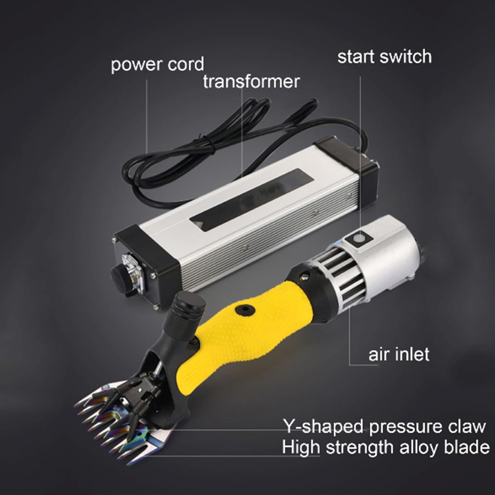 Cesoie per Pecore multifunzionali da 2000 W Lame in Titanio Resistenti alla ruggine Cesoie per Pecore a Tensione Regolabile per Cavalli Spessi Pecore Alpaca Capre (Basso Rumore) 220 V