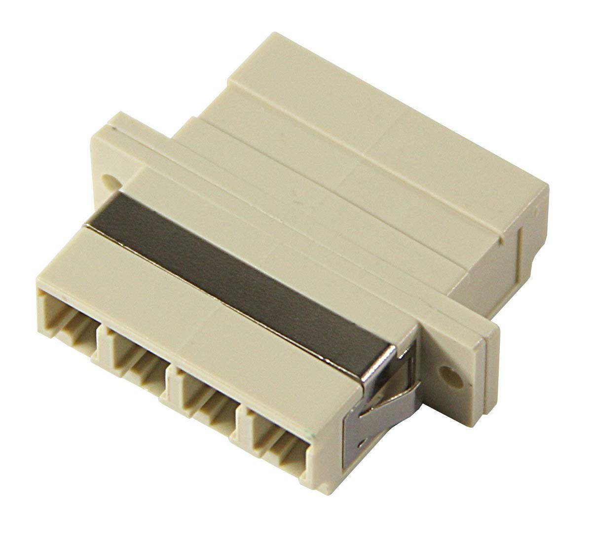 Manchon d'accouplement LC monomode beige empreinte SC duplex pour fibre optique - 2
