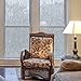 Window Film Non Adhesive Frosted Film Privacy Window Sticker Self Static Cling Vinly Glass Film Anti UV Decorative for Home Office Rain 35.4 Inch x 6.5 Feet