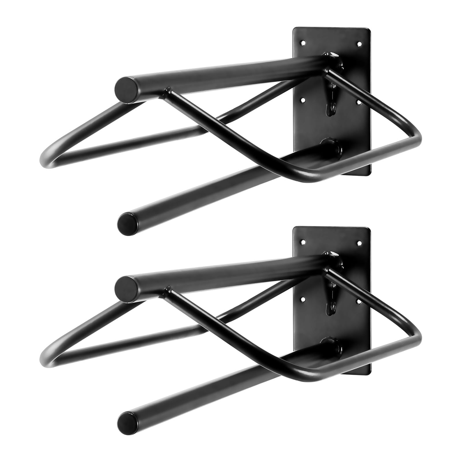 VEVOR 2 PCS Soporte para Sillín con Barra de Protección 60,45 x 32,00 x 25,91cm Soporte de Pared para Sillín de Caballo Resistente Soporte para Sillín Occidental e Inglés para Cuartos de Aperos, Negro
