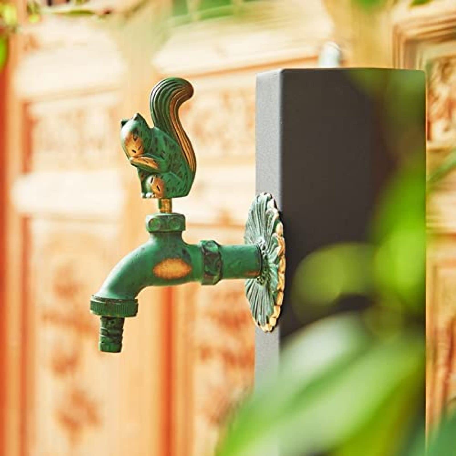 Grifo de jardín Retro, Grifo Decorativo de Pared Exterior, Lavadora Antigua para el hogar, Kit de grifos Exteriores, C